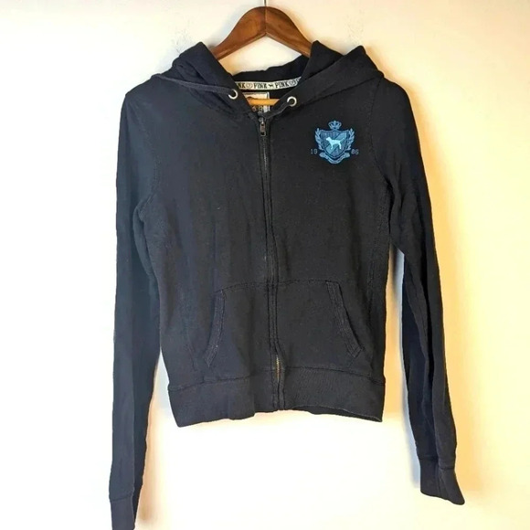 Pink Victoria's Secret Hooded Zip Up Jacket - Medium - Picture 1 of 4